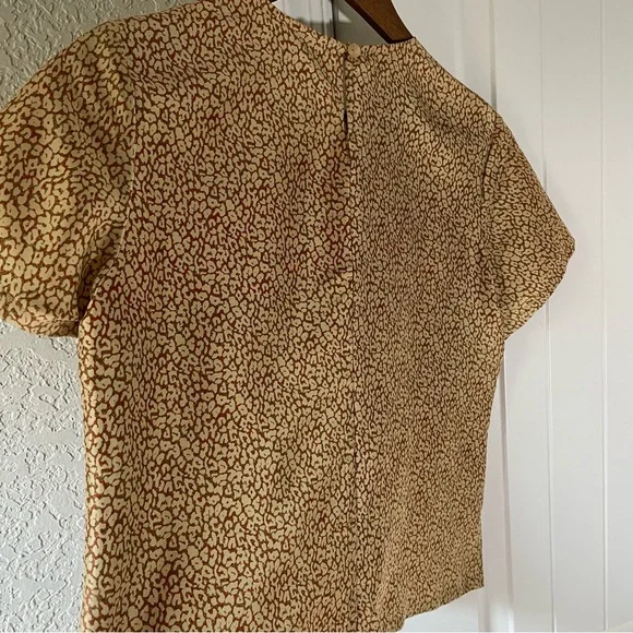 Vintage Silk club 100% silk animal print blouse - Picture 5 of 5